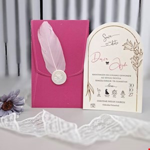 کارت عروسی پر دار گنبدی