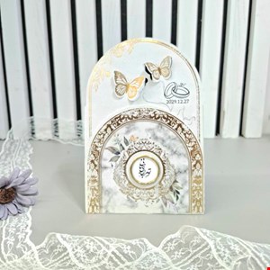 کارت عروسی گنبدی حاشیه طلاکوب